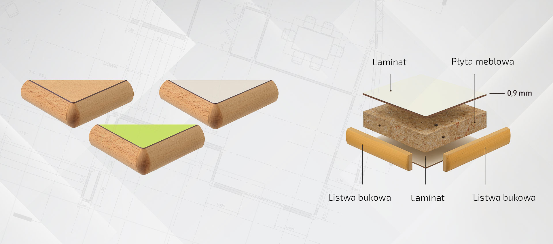 Innowacyjne blaty pokryte laminatem 